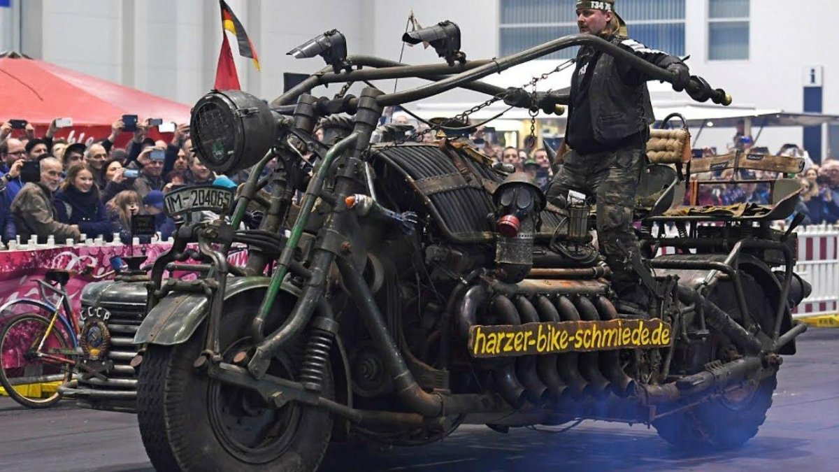 Мотоцикл с двигателем от т55