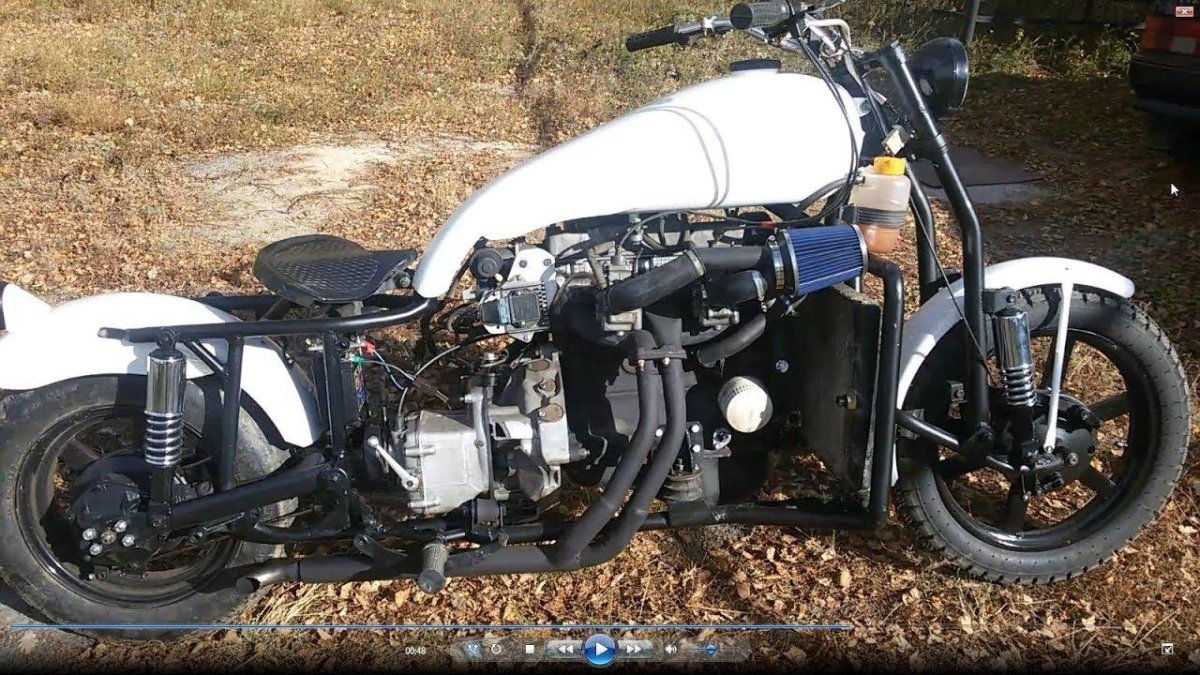 Мотоцикл с двигателем от ВАЗ 2109