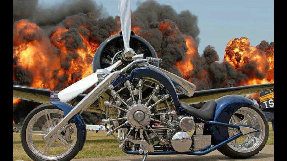 Мотоцикл с турбореактивным двигателем