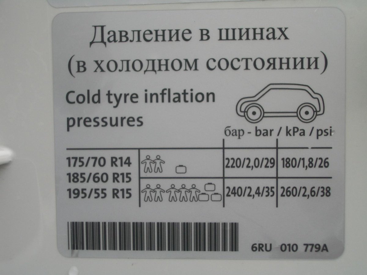 Давление в шинах автомобиля Фольксваген поло седан