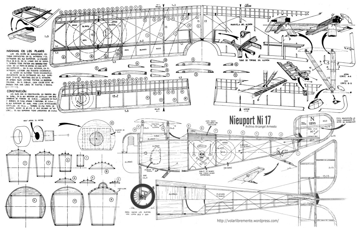 Чертежи самолета Ньюпор 17