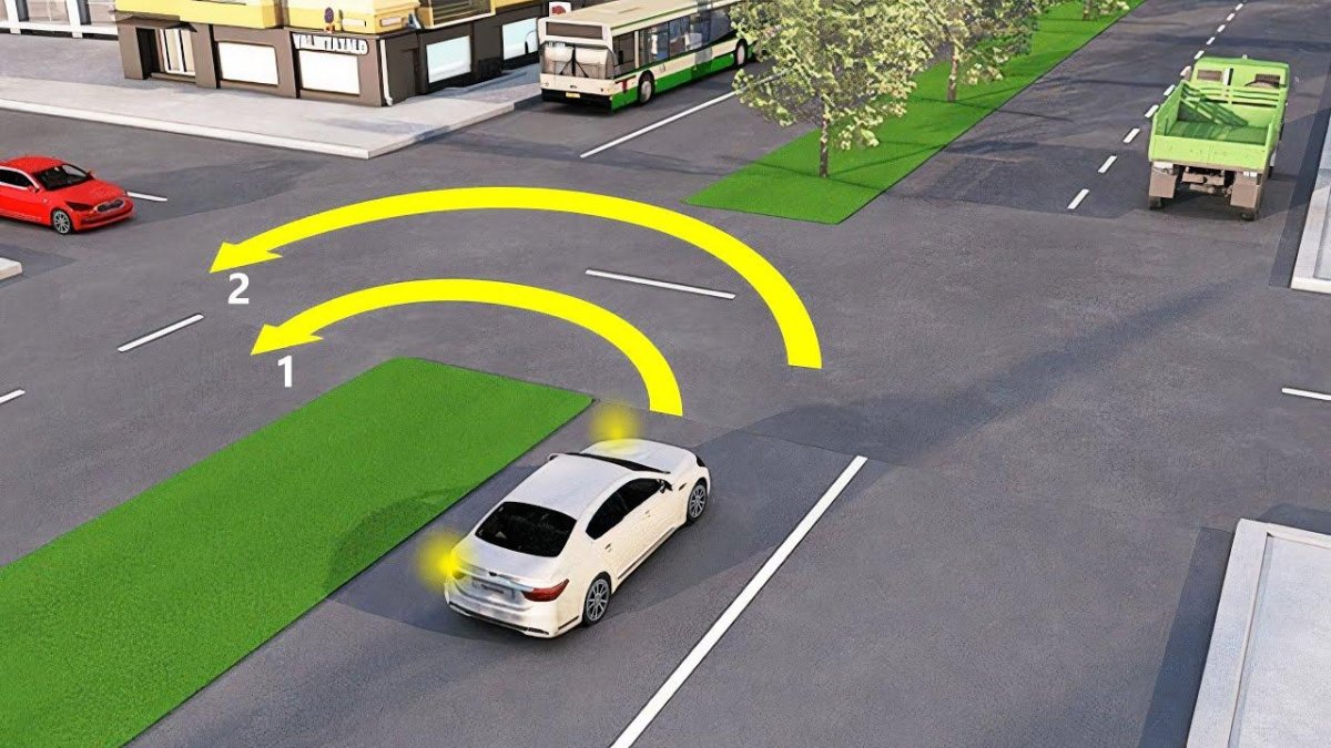 Разворот на перекрестке