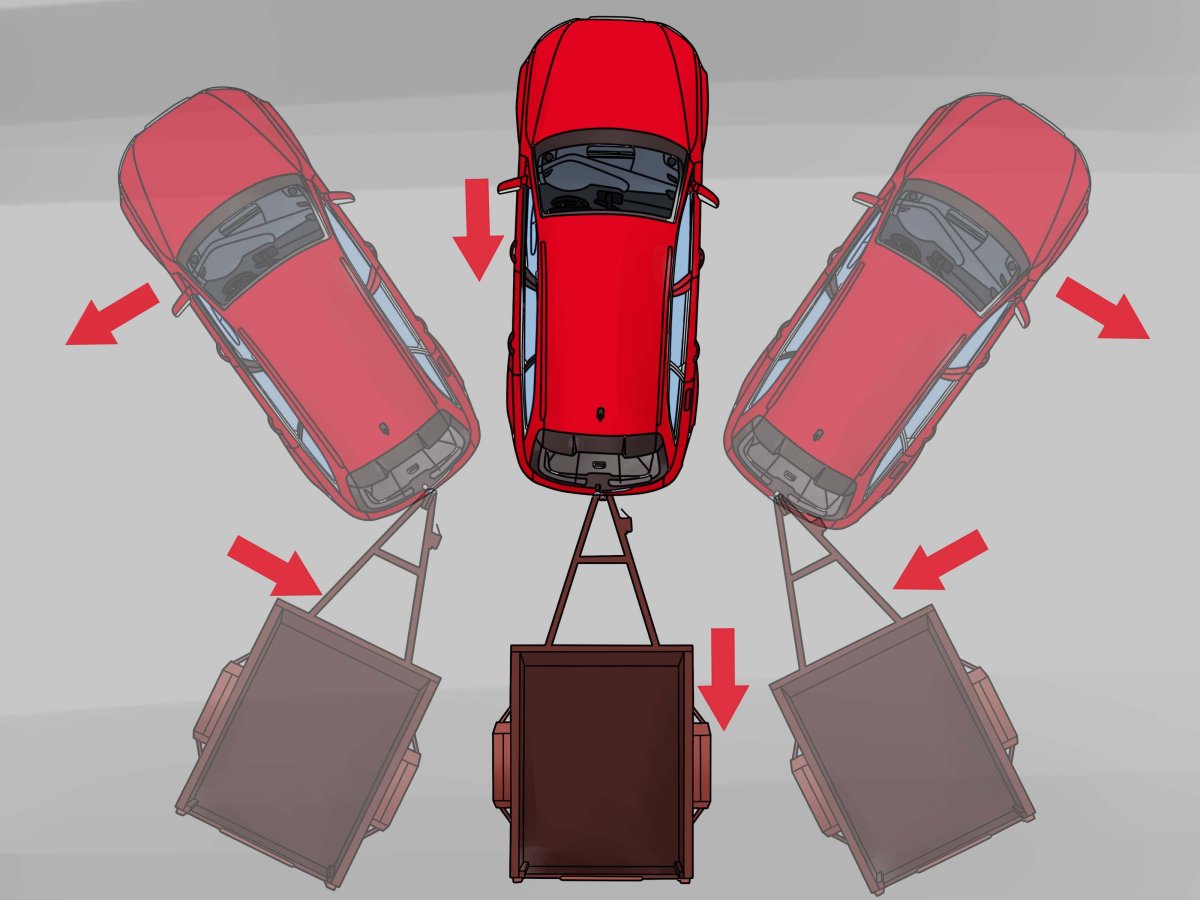 Езда с прицепом задним ходом