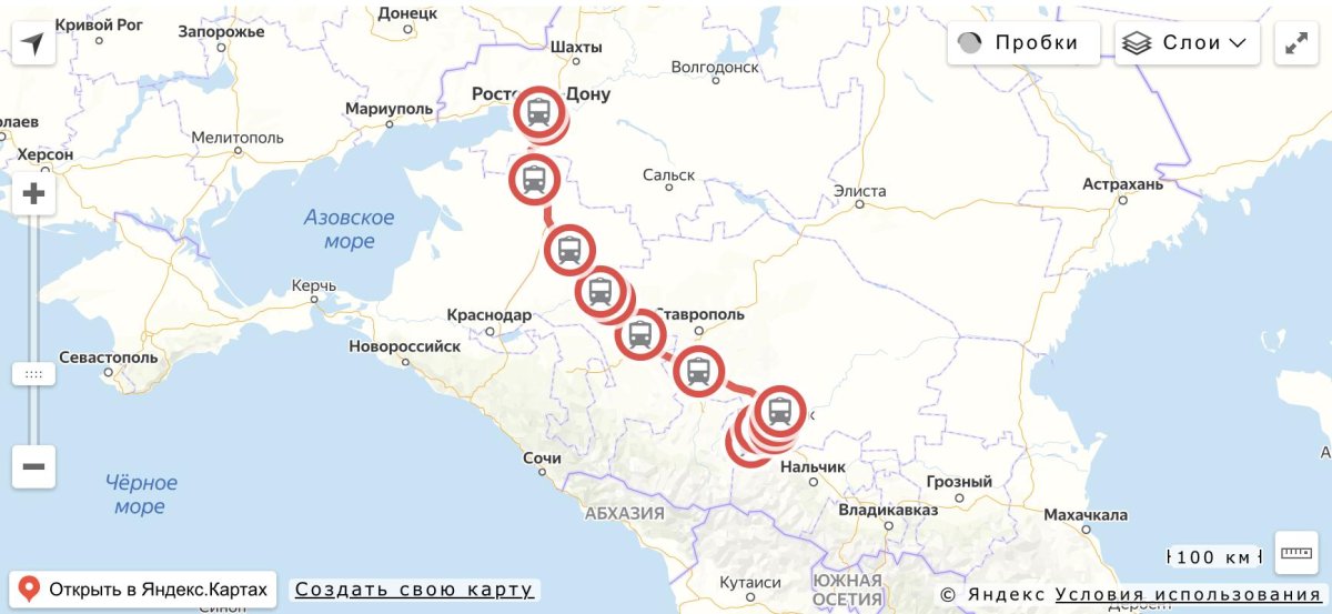 Маршрут электрички Ласточка Ростов Кисловодск