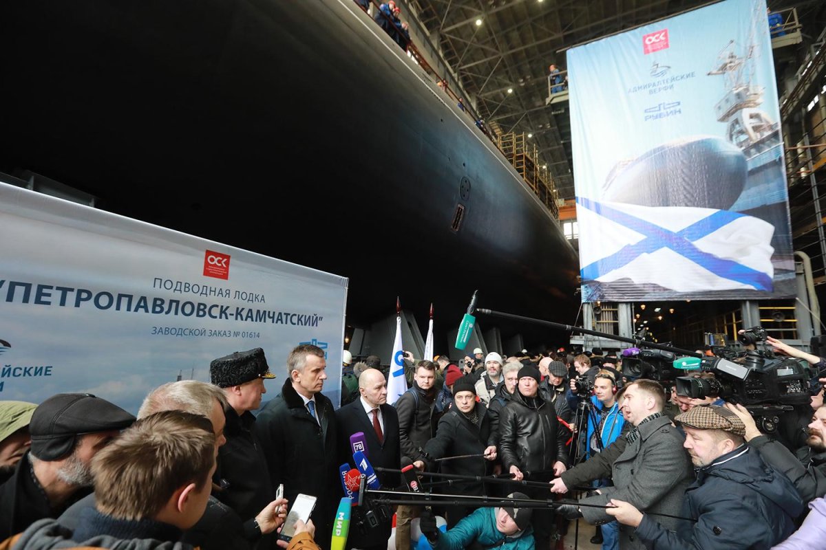 Спуск на воду подводной лодки Адмиралтейские верфи