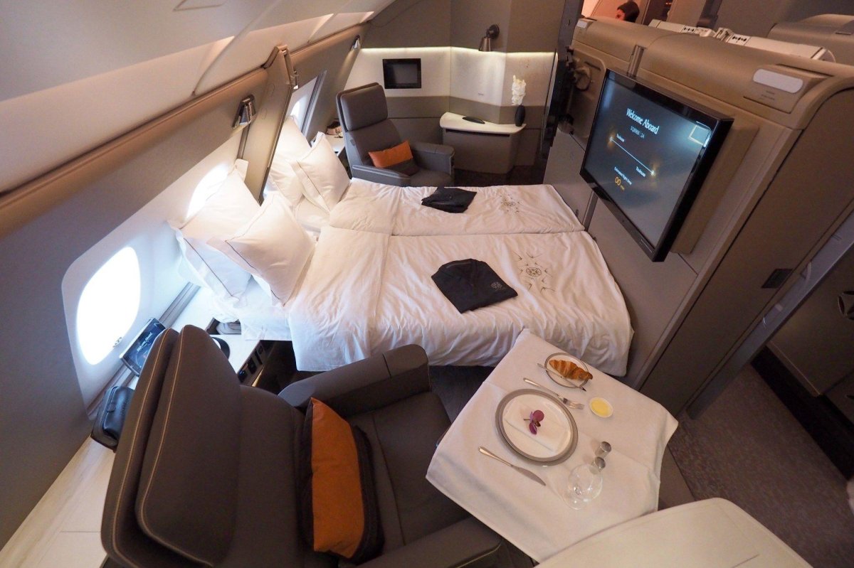 Singapore Airlines a380 первый класс
