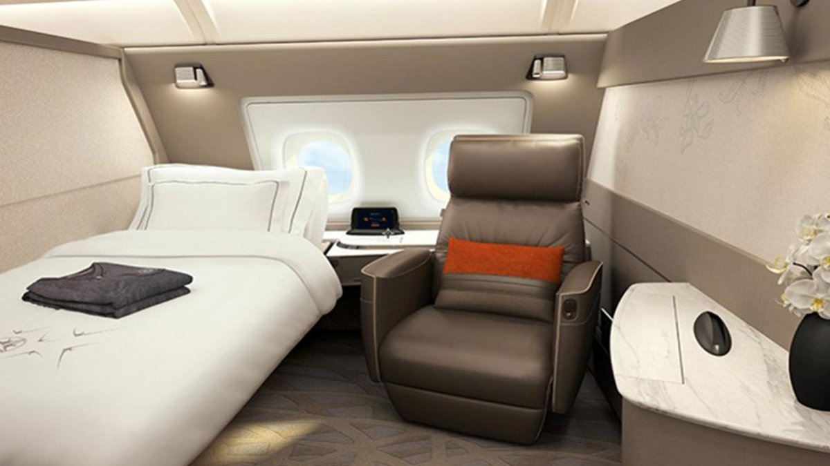 A380 Singapore Airlines салон
