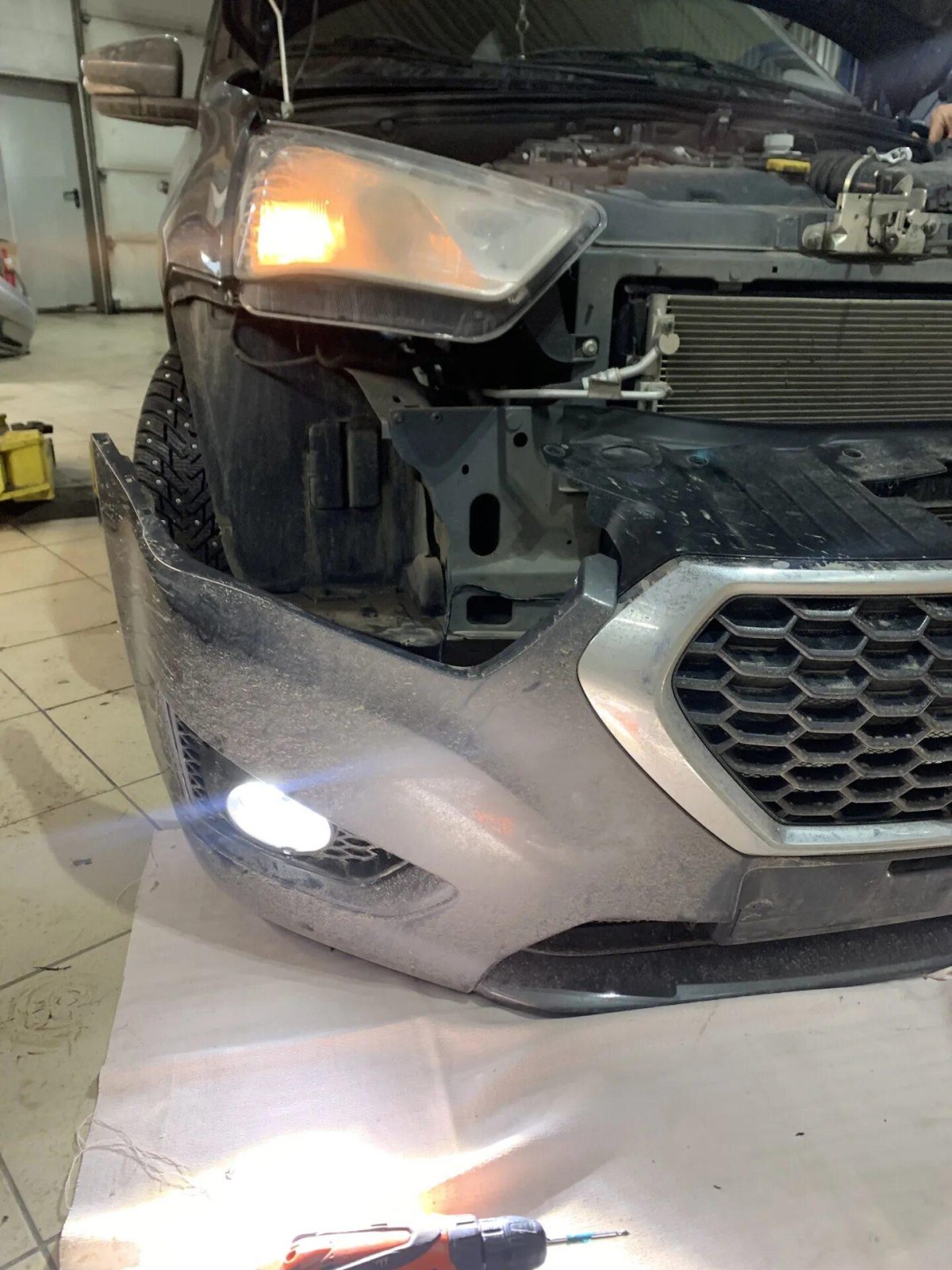 Заглушка туманки Датсун