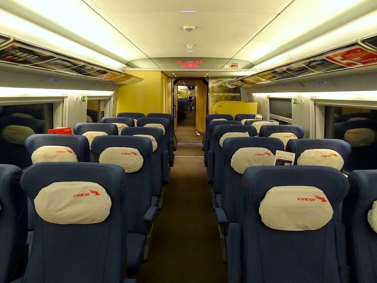 Сапсан внутри вагона