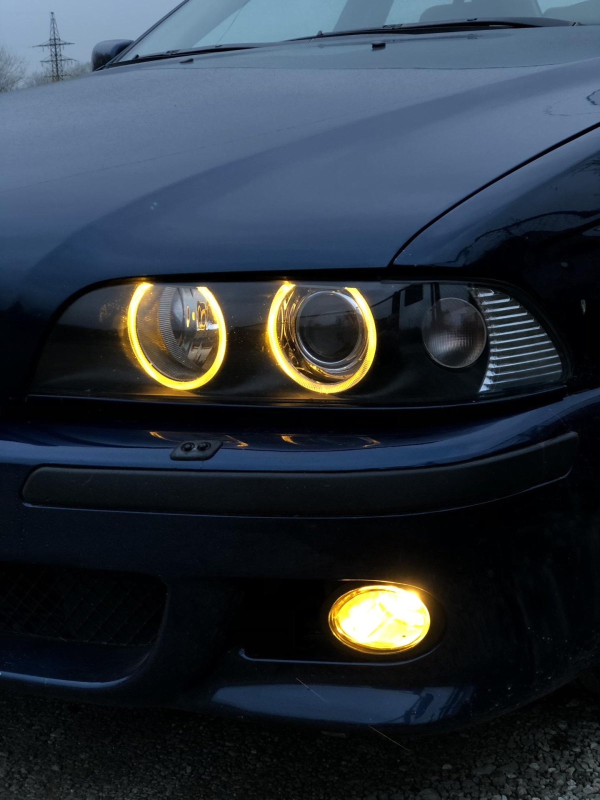 Желтые ПТФ БМВ е39