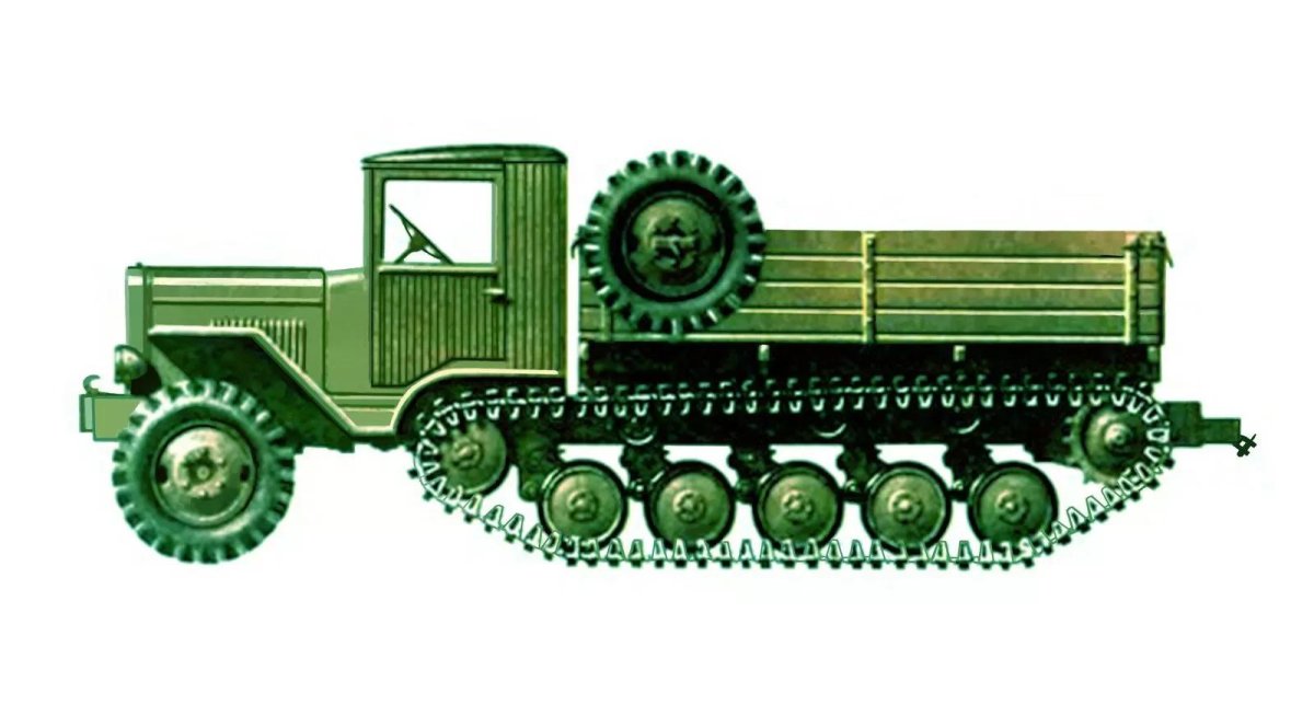 Полугусеничный тягач АТ-14