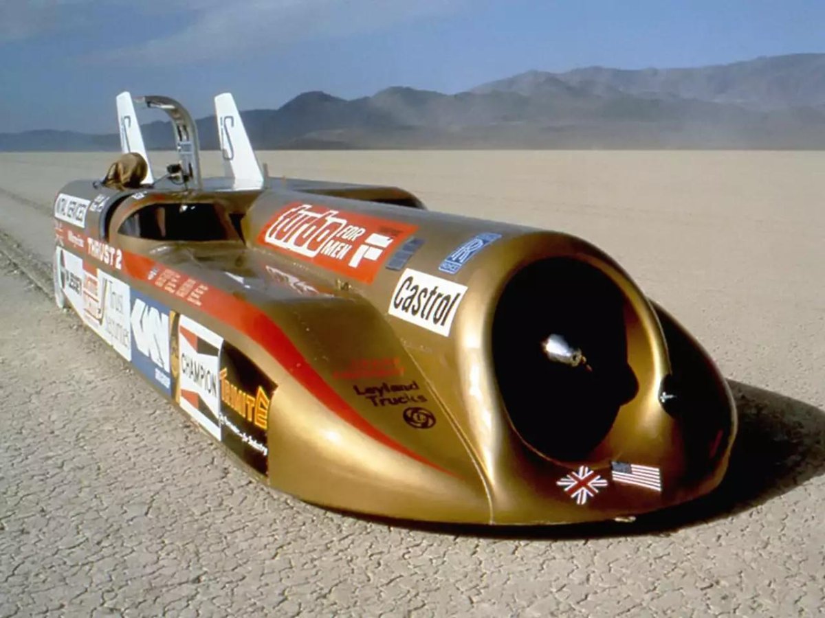 Энди Грин на Thrust SSC