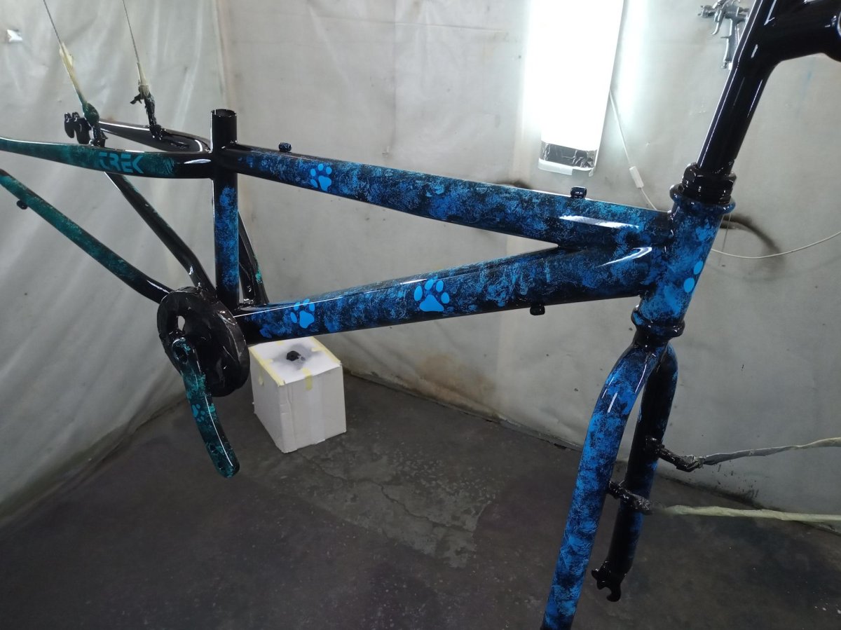 Перекраска рамы велосипеда