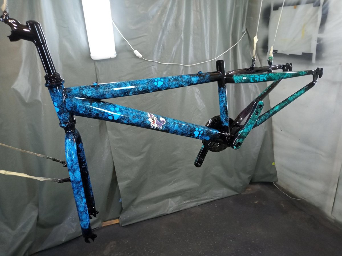 Покраска велосипедной рамы