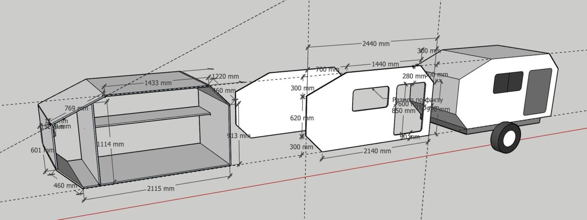 Прицеп автодом габариты