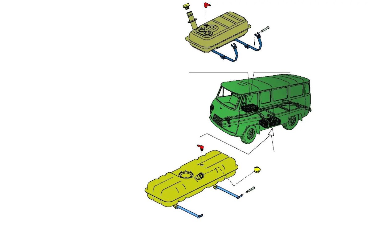 Бак топливный УАЗ 452