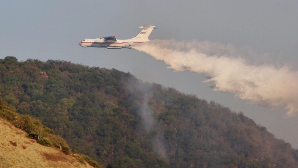 Пожар в заповеднике Утриш