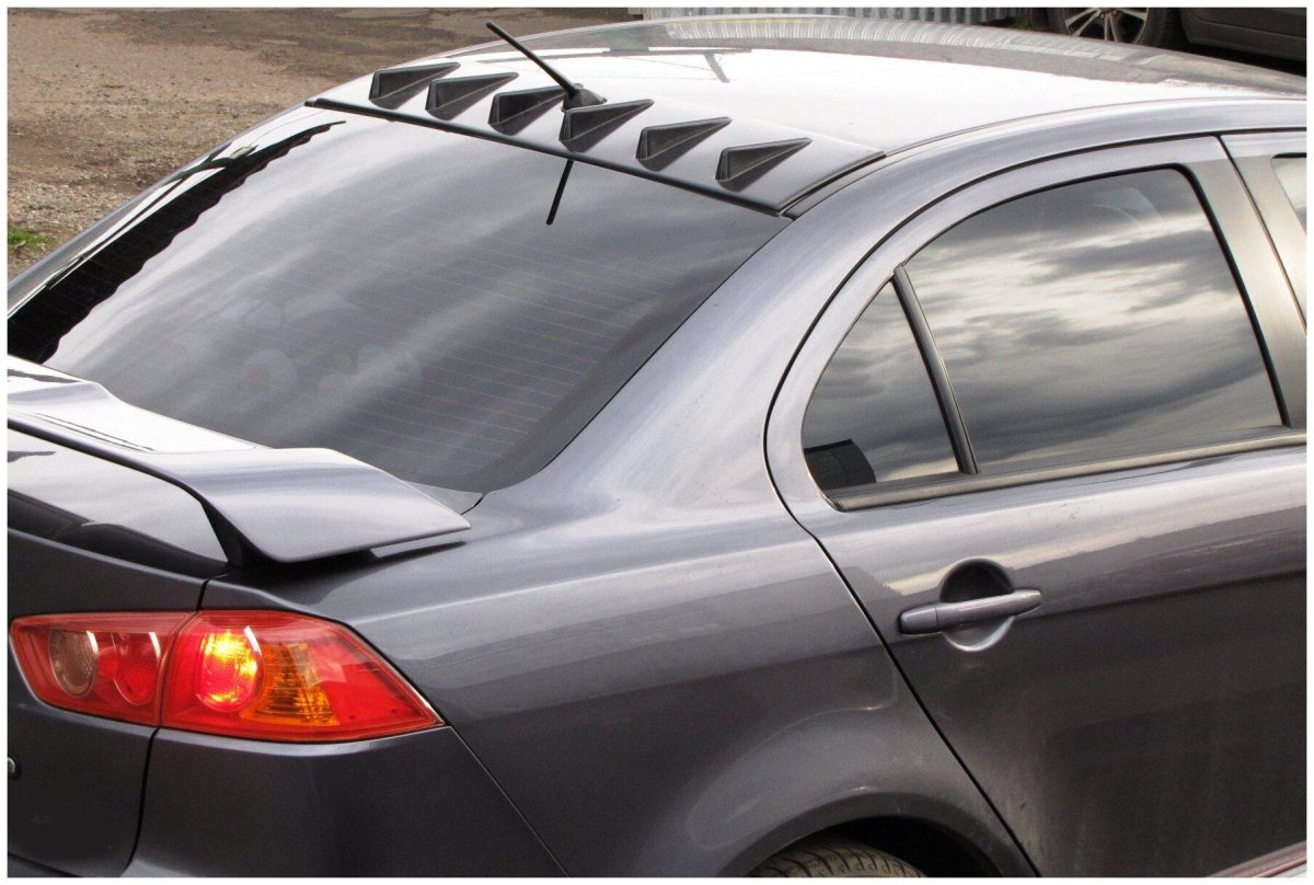 Козырек широкий EVO-Style 6 зубьев на крышу Mitsubishi Lancer 10