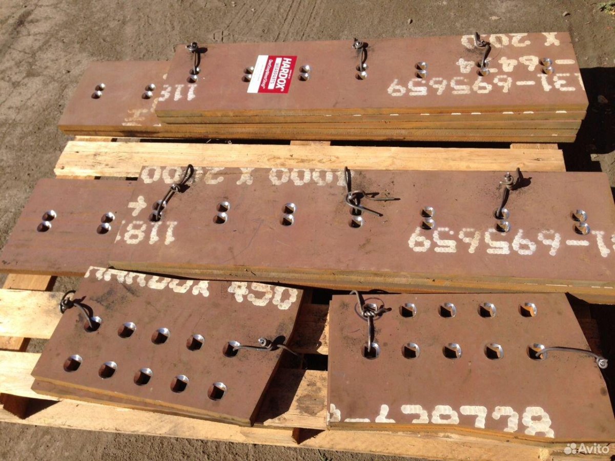 Ножи на отвал сталь Хардокс 500