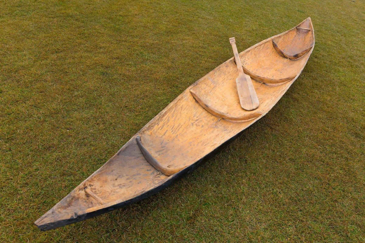 Лодка долбленка эвенков