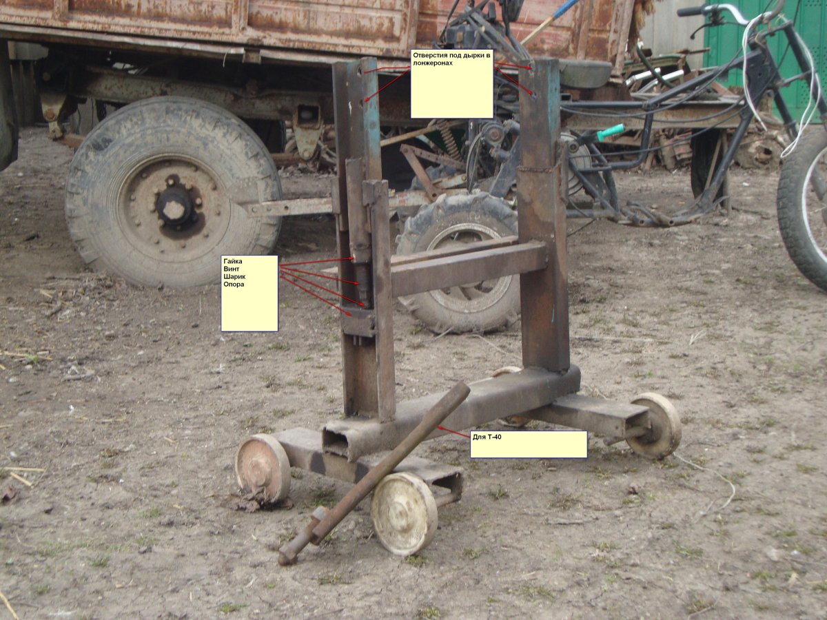 Тележка для раскатки трактора МТЗ 80
