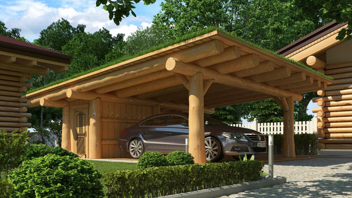 Тимбер фрейм навесы