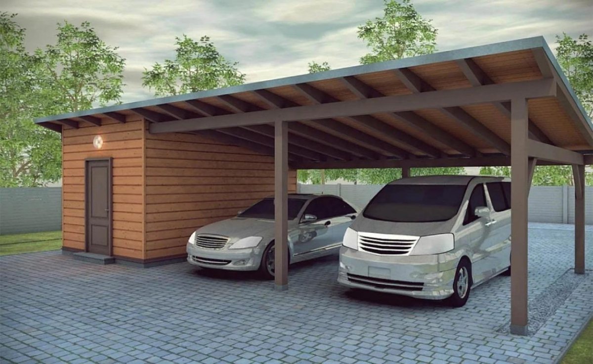 Навес 3х4 односкатный