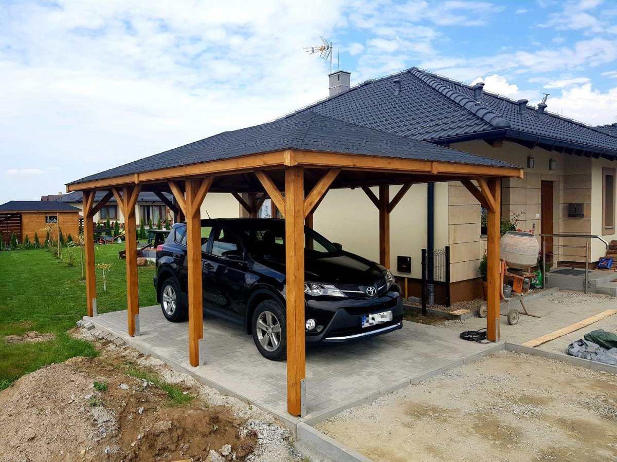 Навес гаражный d34l140