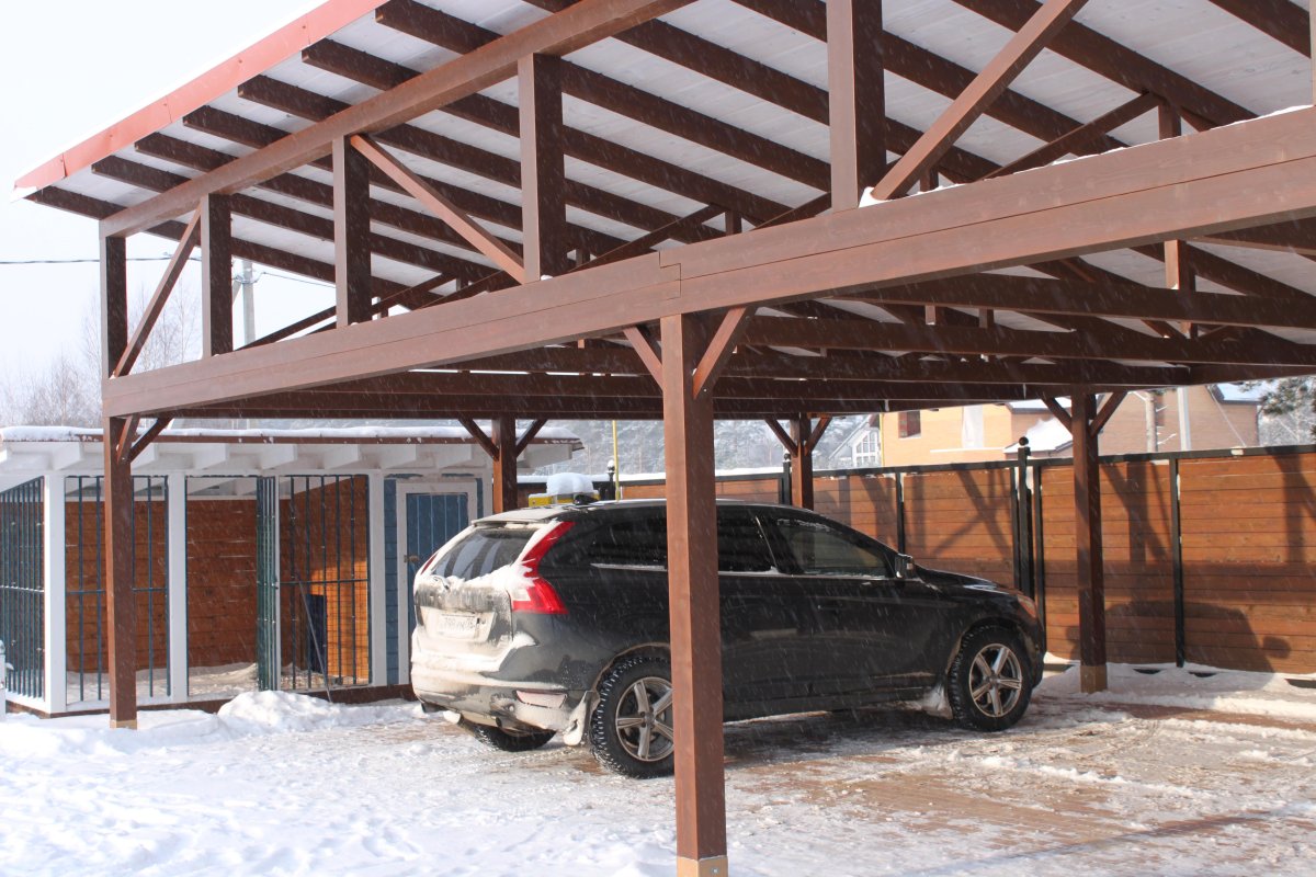 Односкатный навес 8500*6500