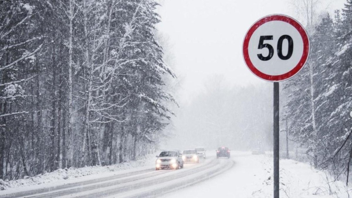 Ограничение скорости на дороге