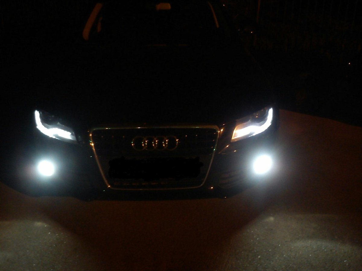 Ауди а6 фары ночью