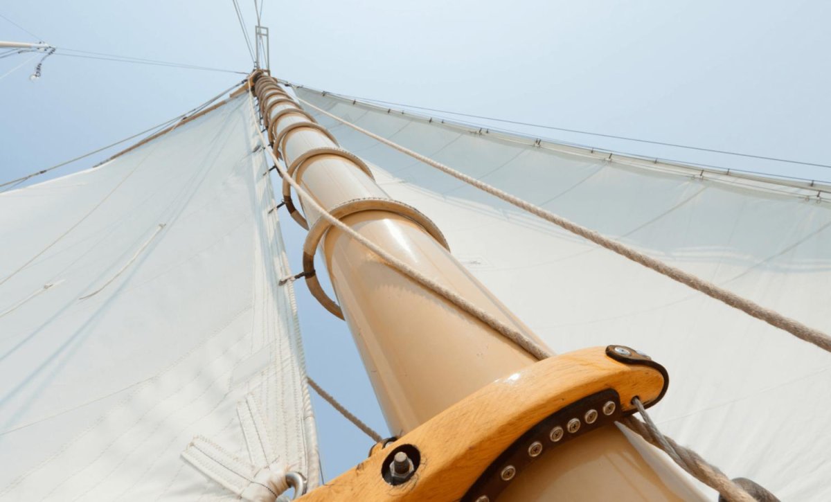 Крепление паруса к мачте