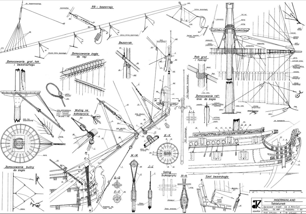 Парусный линейный корабль Ингерманланд чертежи