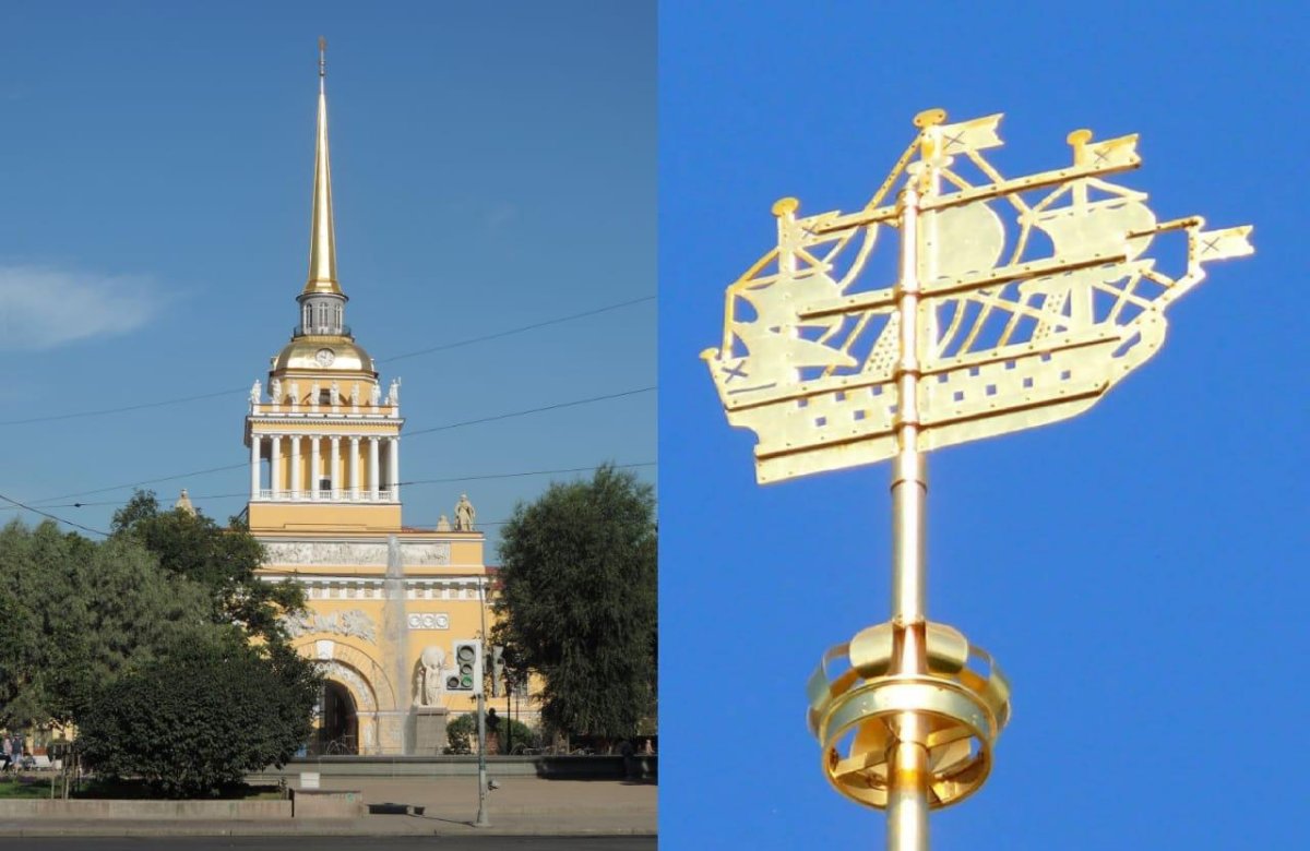 Шпиль Адмиралтейства в Санкт-Петербурге