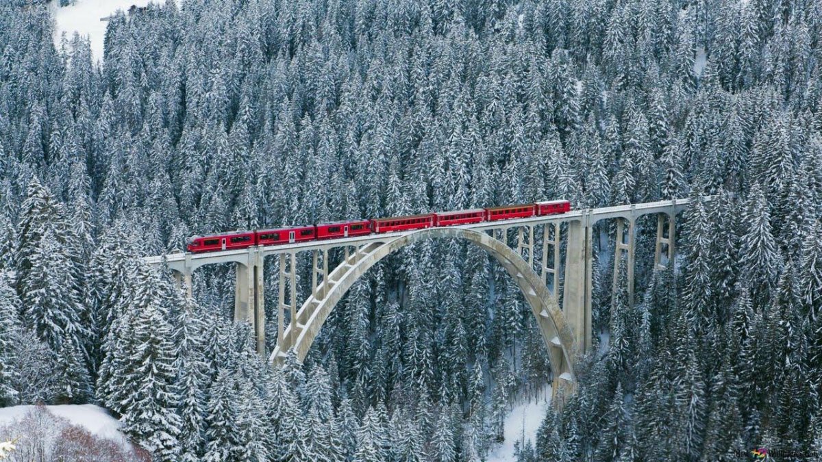 Ретийская железная дорога Швейцария