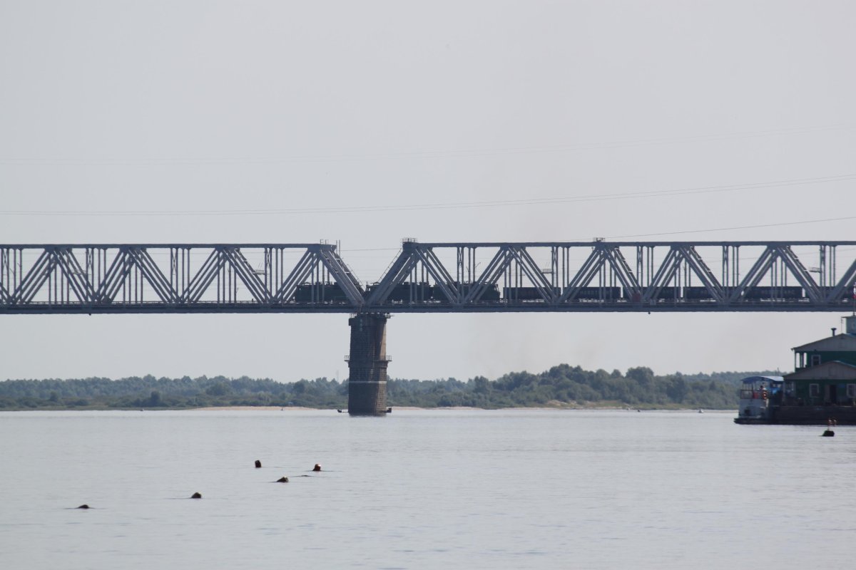 Омский Железнодорожный мост через Иртыш