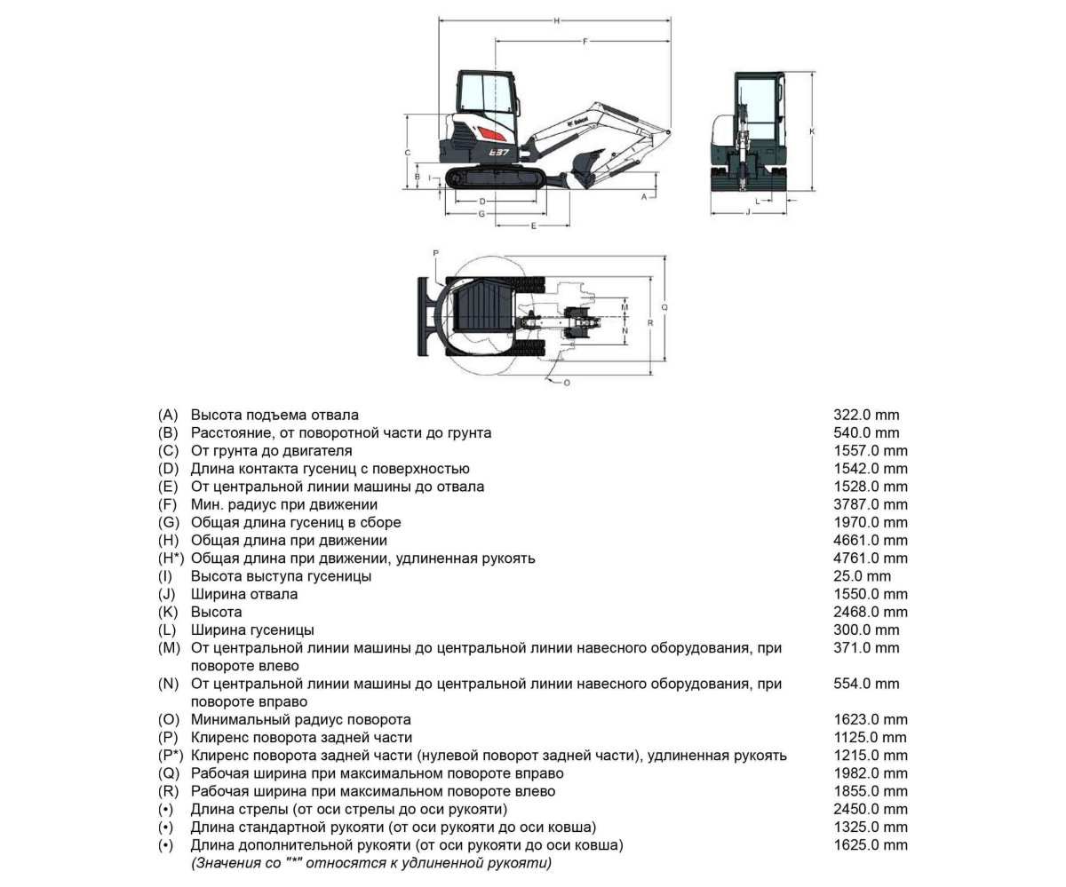 Мини-экскаватор e37 Bobcat