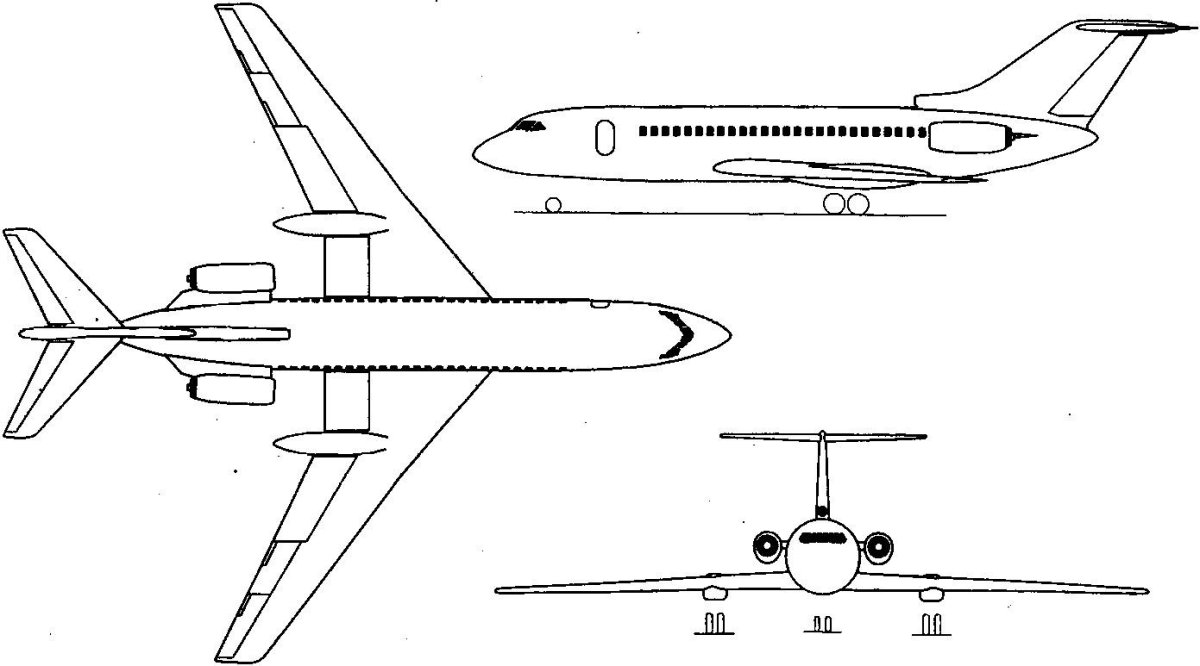 Ту-184 пассажирский самолёт