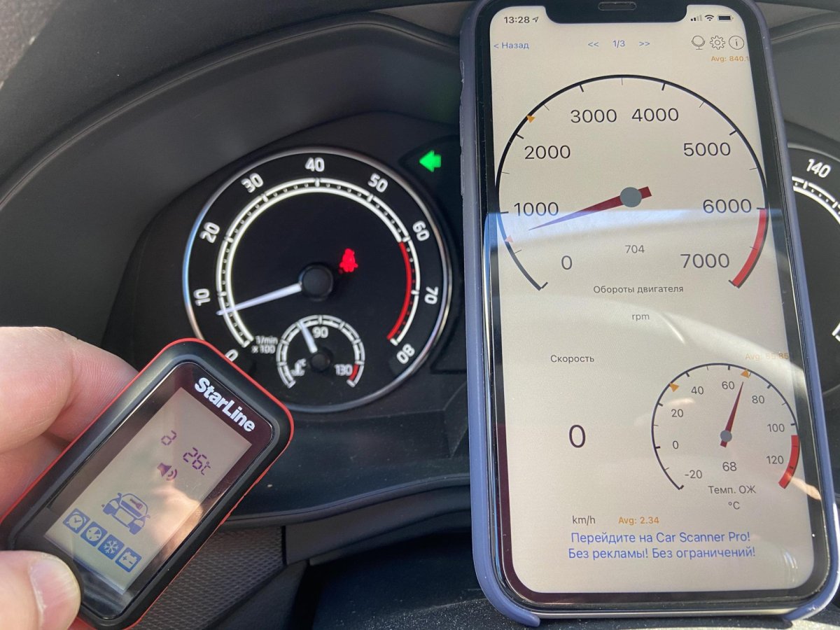 Стрелка прогрева двигателя