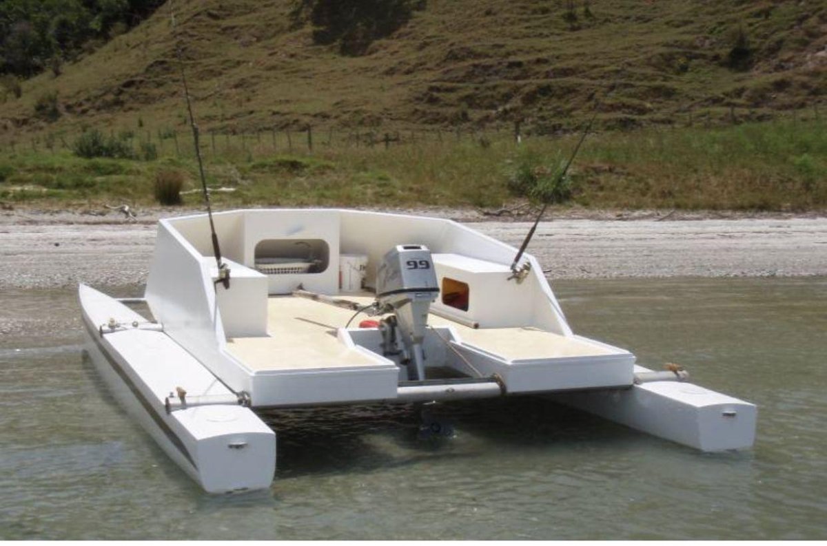 Моторный катамаран лангуст