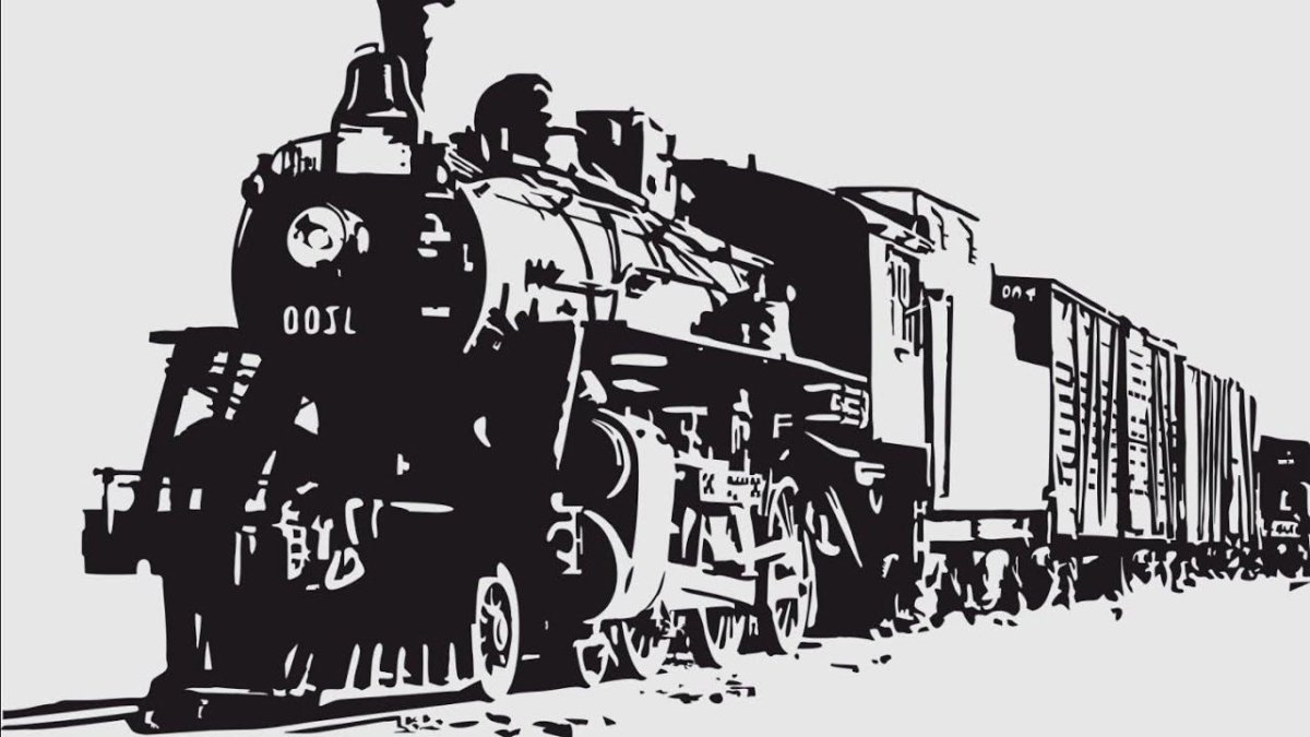 Паровоз силуэт