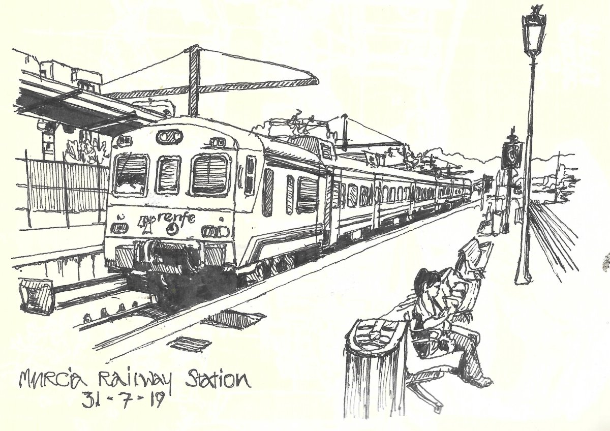 Поезд рисунок карандашом