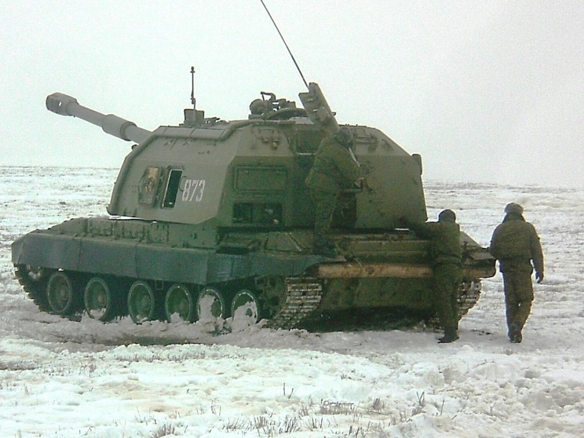 Мста-с 2с19 в Чечне