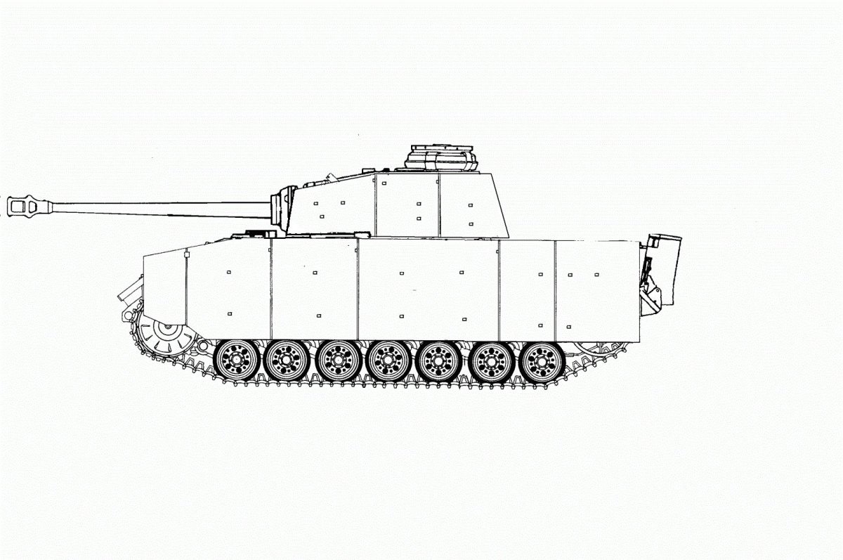 Белый тигр танк сбоку