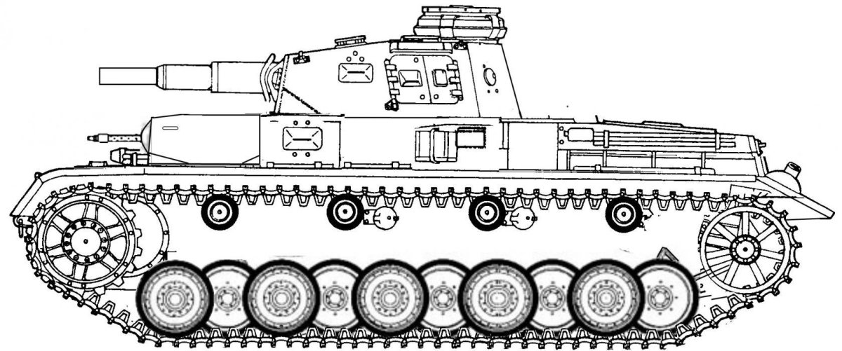 Раскраска немецкий танк