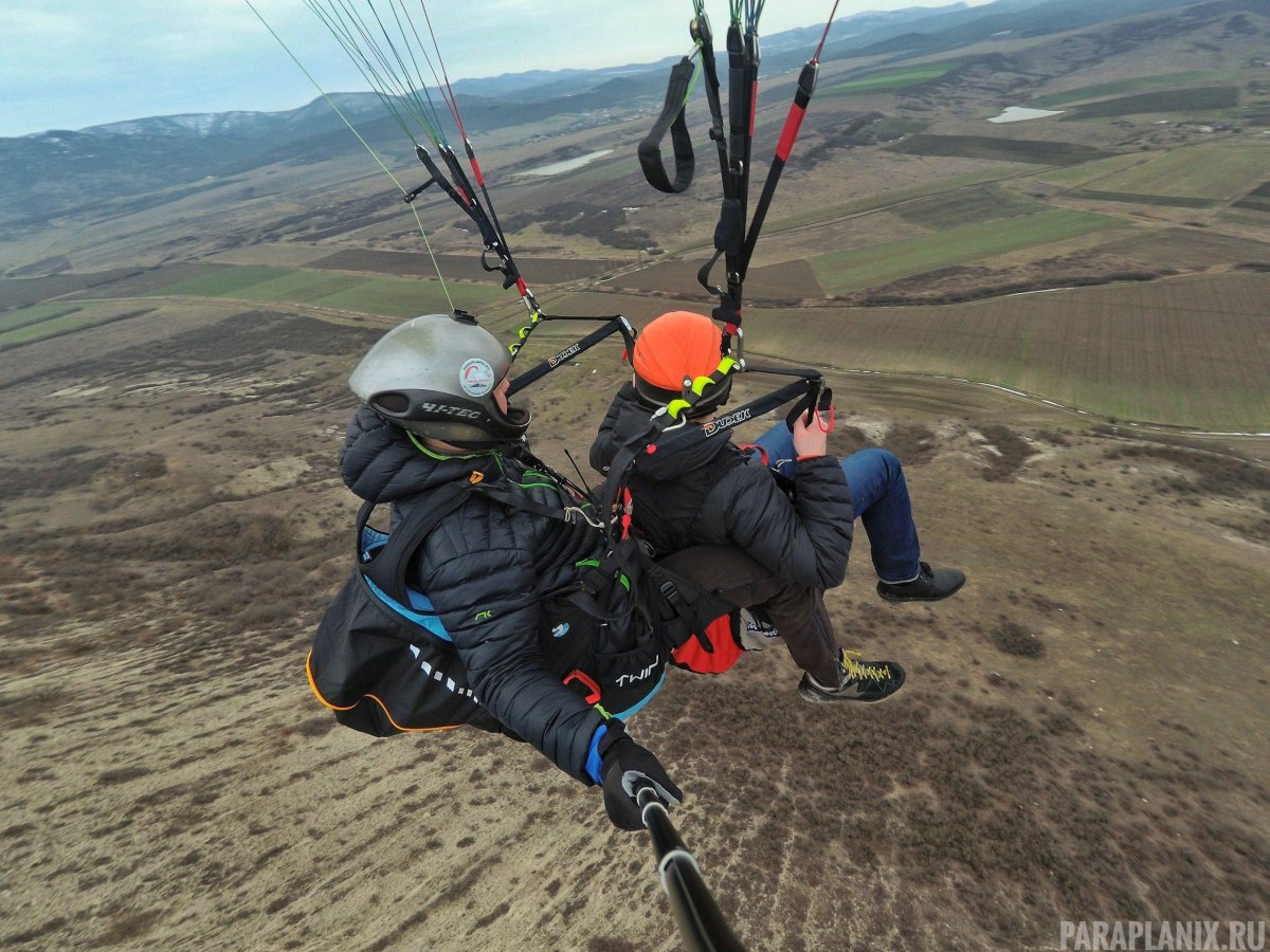Полет на параплане с инструктором