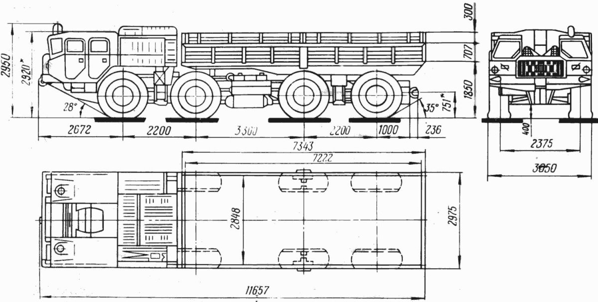 МАЗ-7310 габариты