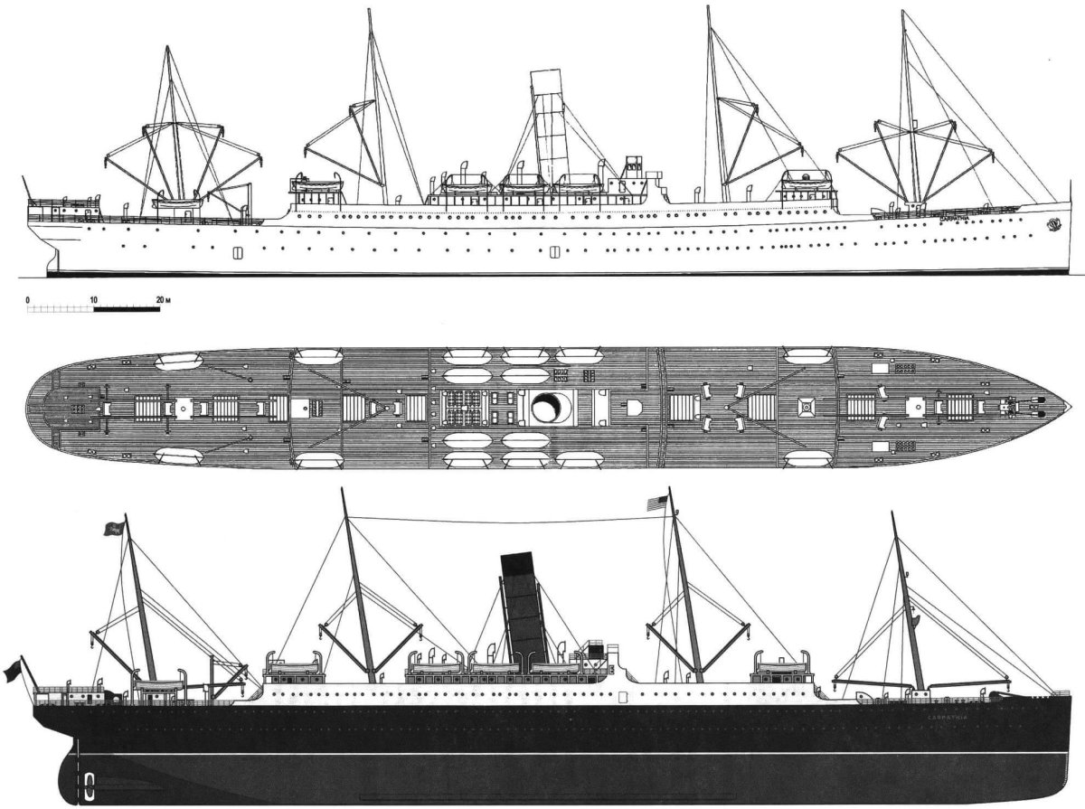 Корабль RMS Carpathia
