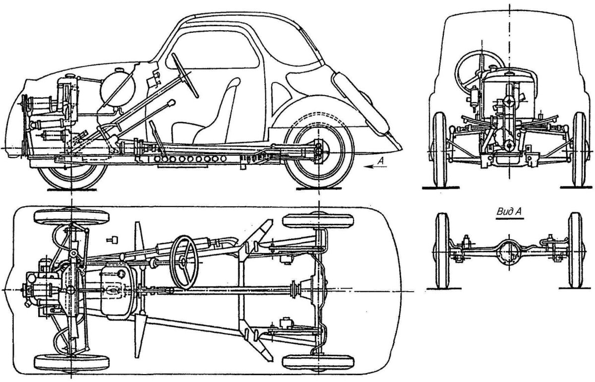 Fiat 500 Topolino чертежи