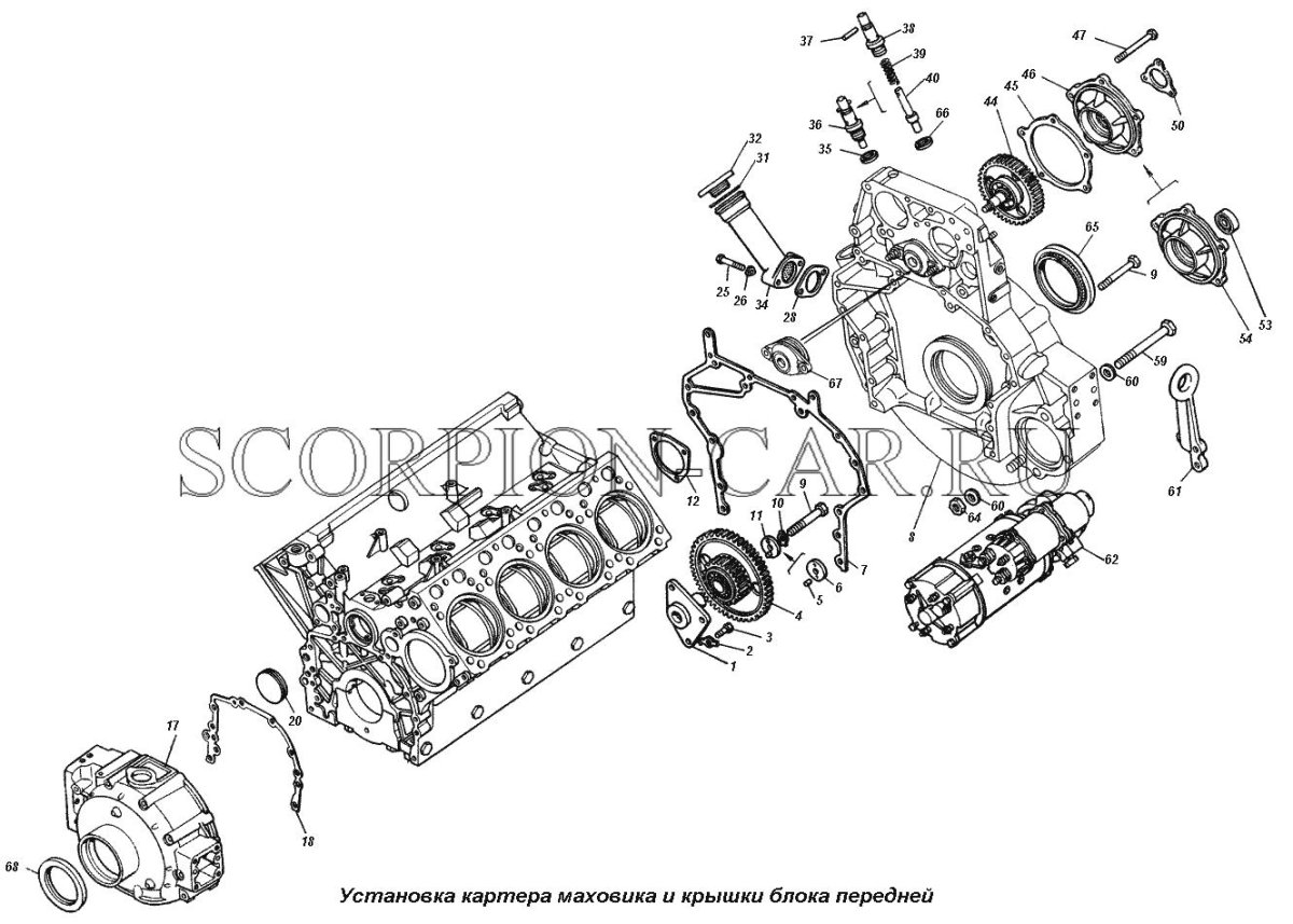 Блок Картер двигателя КАМАЗ 740